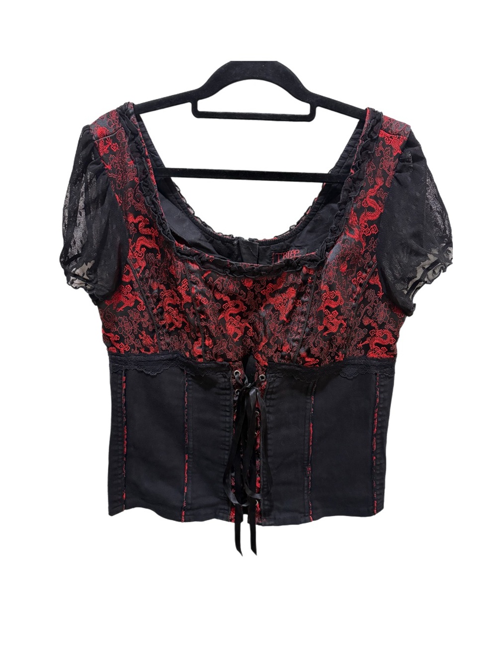Tripp NYC Vintage Vampy Gothic Corset Top